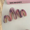 Women's Wholesale 13cm Large Acrylic Acetate Shark Hair Accessory Claw Clip Quality Plastic Colorful Wave Hair Clip for Hair