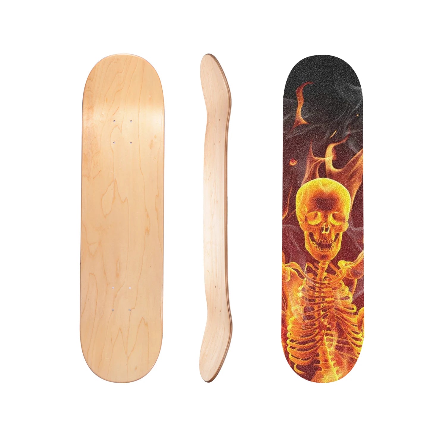 Cheap 7 Layer Maple Deck Double Kick Deck Concave Standard Custom Skateboard Deck for Boys