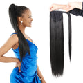 Julianna Kanekalon Futura Hair 28Inch Smooth Pony Tail Synthetic Clip in Wrap Around Ponytail Hair Extensions