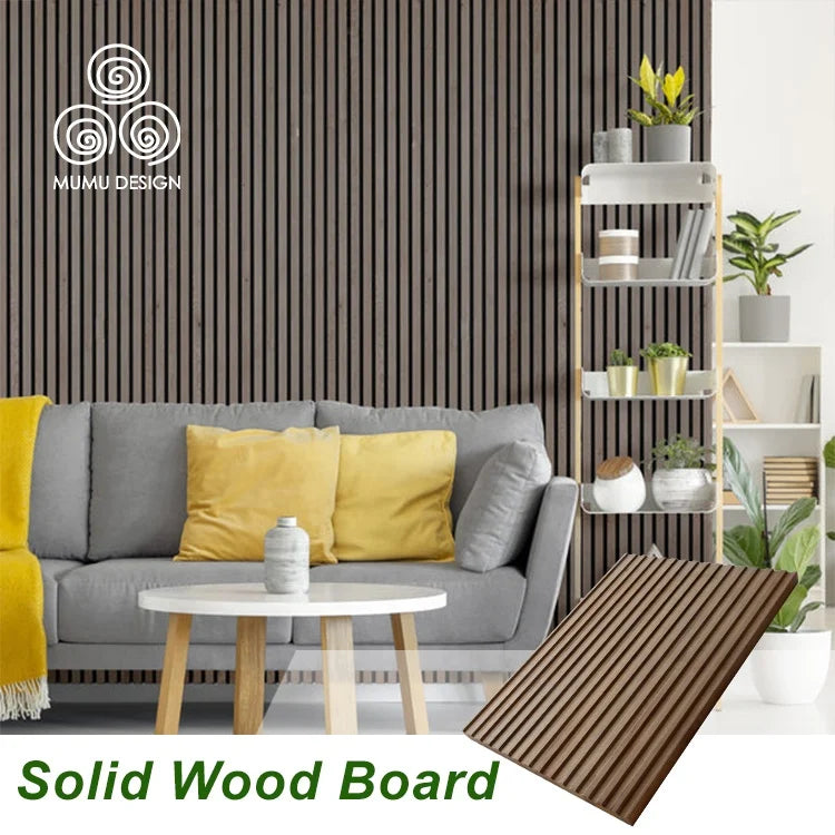 MUMU Flexible MDF 3D Wand Board Tiles Decorative Wood Slat Wall Panels for Curve Walls