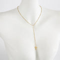 Beach Girl Fashion Jewelry Stainless Steel Y-Layered Bead Chain Choker with Tiny Cross Necklace Small Elegant Style