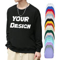 Wholesale 450gsm Heavyweight  Drop Shoulder Men's Crewneck Sweatshirt Boxy Custom Logo Print Oversized Unisex Sweatshirt