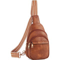Trendy Custom Fashion PU Leather Women's Waist Bag Summer Sling Crossbody Fanny Pack Wholesale Custom Chest Bag for Ladies
