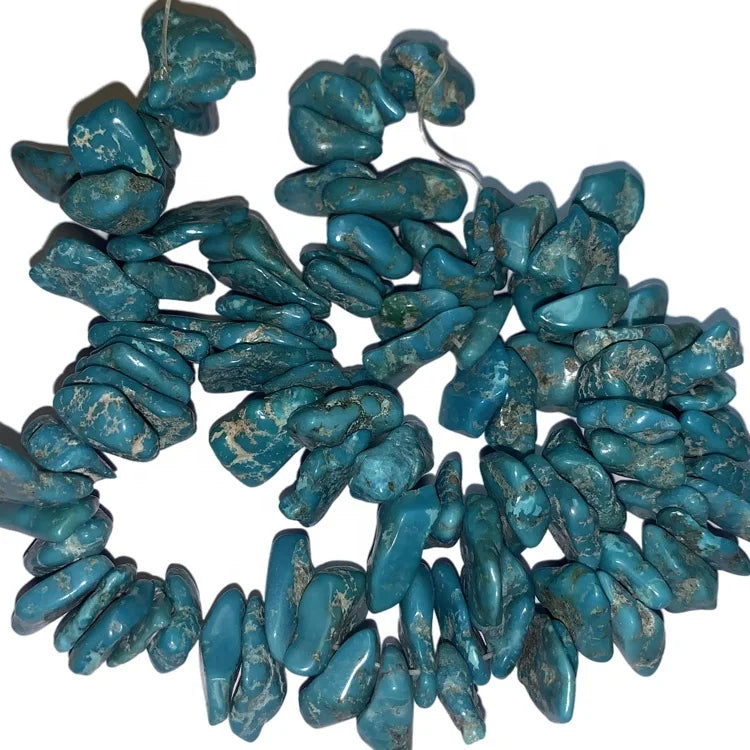 Natural Turquoise Blue Chip Beads