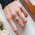 Eternal S925 Sterling Silver Jewelry Heart-shaped 1 Carat Moissanite Proposal Engagement Ring Classic Women's Jewelry