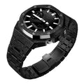 Modification Kit 2100 Frosted Metal Case With Silicone/Frosted Metal Band Strap Matte Steel Mod Kit for Ga2100 Case
