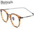 Borregls Acetate Titanium Glasses Frame Men 2025 New Brand Designer Square Eyeglasses Women Spectacle Optical Eyewear 185648