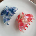 Handmade French Superior Half Claw Hair Clip Acetic Acid Color Dream Dye Medium Back Shark Grip for Hair Decoration