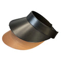 New Summer Sun Protection Empty Top Hat PU Leather Big Brim Custom Sun Visor Hat