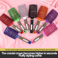 Barber Tools Ionic Bristle & Nylon Vent Curved Plastic Ribs Fluffy Styling Comb Scalp Massage Custom Logo Large Paddle Shape