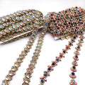 Decorative Crystal AB Rhinestone Trim for Cake Decorating Sewing or Home Decor