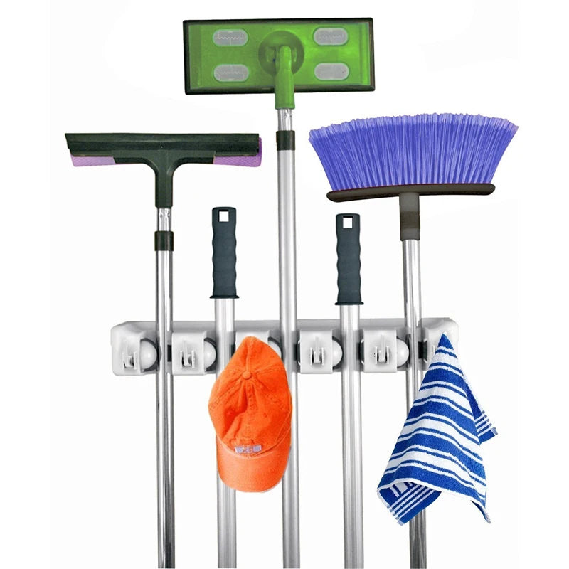 Broom Holder Mop Hanger Wall Mount Mop and Broom Holder All Mounted Mop Organizer Holder
