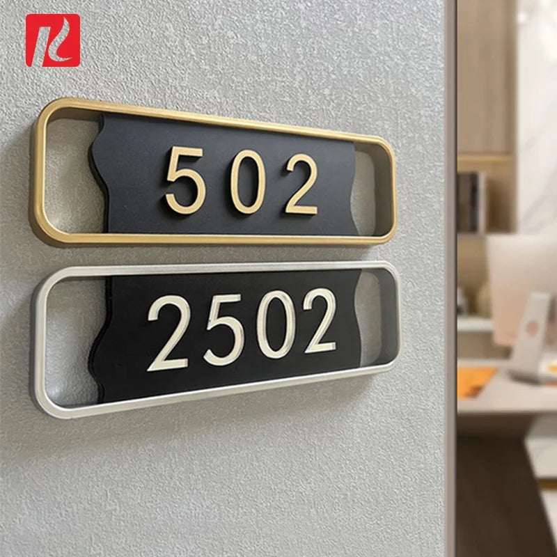 Kexian Custom Design New Arrival House Number Plates Metal Acrylic Letters Signs Door Numbers for Hotel Home