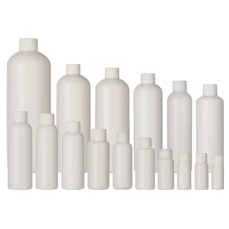 Customized Logo 60ml 120ml 250ml 500ml Plastic White PE Plastic Bottle Round New Lotion Bottle Manufacturers