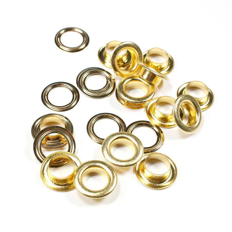 Factory Supply High Quality Metal Round Brass Curtain Garment Grommet Eyelets Metal Iron Copper Color Plating Grommet Hat Eyelet