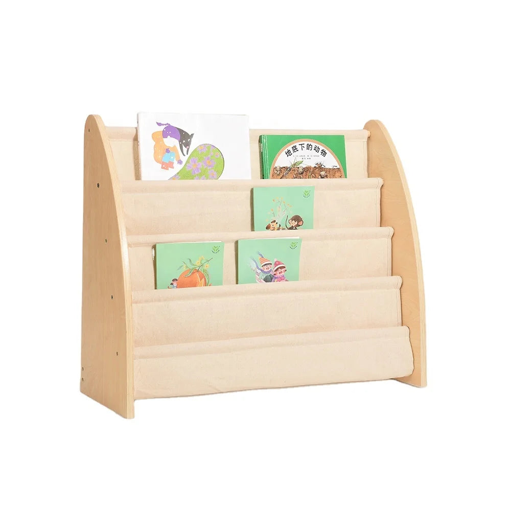 Modern Kids Bookshelf for Preschool Montessori Wooden Book Display Shelf Montessori Furniture