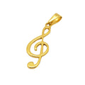 Custom Hip Hop Musical Note Pendant Necklace Women Girl Stainless Steel Music Charm for Jewelry Making