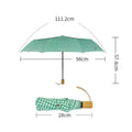 Fahion Three Fold Umbrella Wooden Handle Japanese Umbrella Luxury Rain Ladys Umbrellas