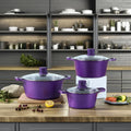 Aluminum Alloy Combination Cookware Set Special Flat Bottomed Soup Pot Milk Pot Frying Pan for Open Flame Stove Glass Material