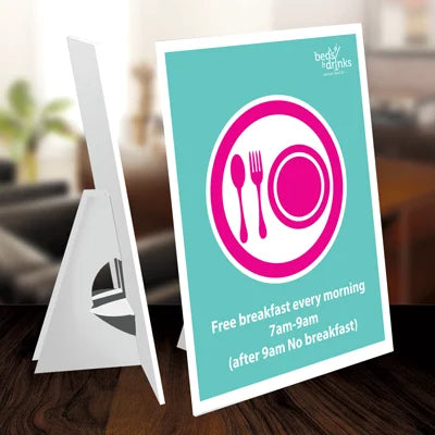 Pvc Foam Board With Paper Stand -Custom A5 Promotion Advertising Stand PVC Foam Board Sign for Table