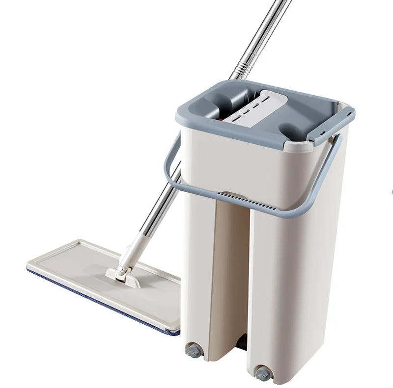 Hot Selling Microfiber Flat Floor Cleaning Mops and Bucket Set