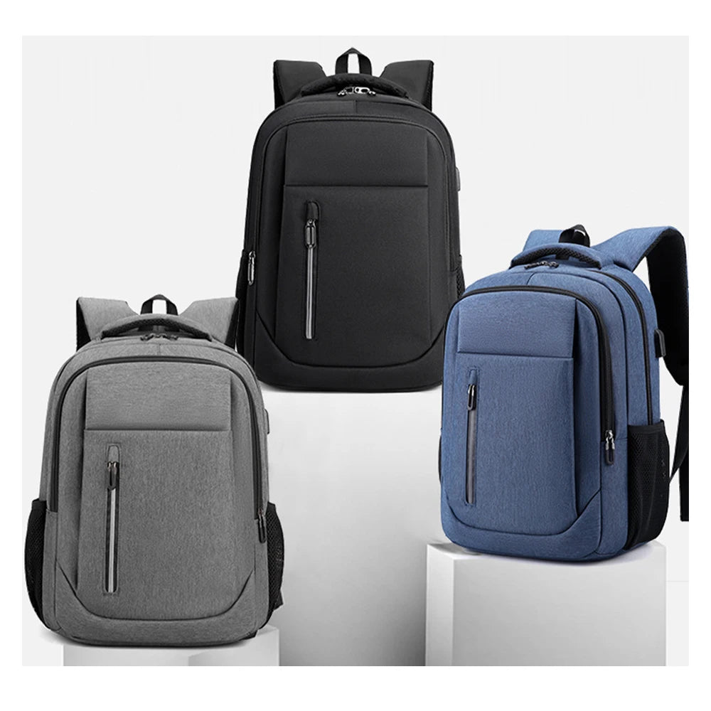 Travel Computer Bag Business Anti Theft Slim Durable USB Water Resistant 15.6 Inch Laptop Backpack
