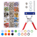 Qiao Spring Customised Environmentally 10 Colors Metal Alloy Steel Prong Snap Button Ring for Shirts Clothes Crafts