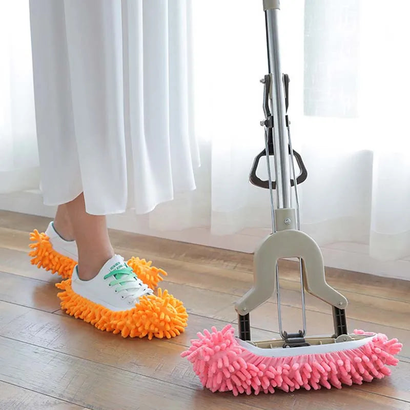 Washable Mops Cleaning Floor Microfiber Chenille Cleaning Dust Mop Slippers Shoes Cover