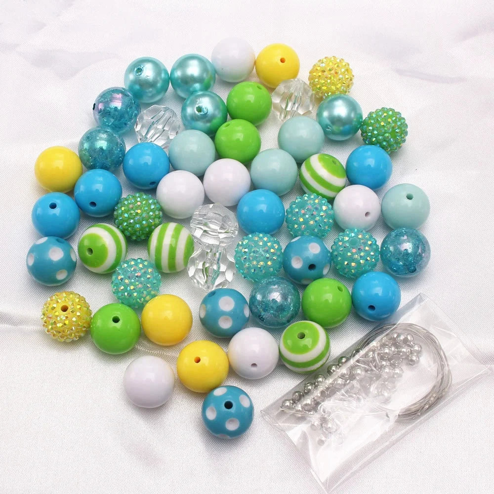 Custom Necklace Bracelet Chunky Beads DIY 20mm Mix Color Beads for Jewelry Making Kid Round Bubblegum Beads for Pen Making