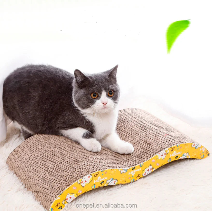 New Arrival Modern Cat Tree Scratching Pad Corrugated Paper Design Pet Toy for Cat Claws Stylish Modern Cat House Carton