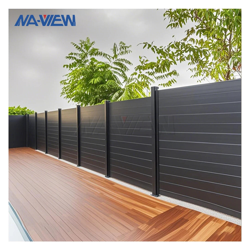 Hot Selling 8ft Tall Privacy Fence Custom Designed Aluminium Alloy Security Anti-Climb Garden Fence 3D Modelling Available