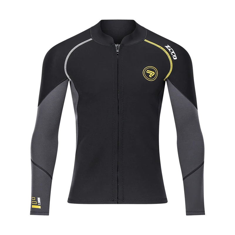 Wholesale Custom Logo 1.5Mm Men's and Women's Front Zip Wetsuits Jacket Canyoning Diving Wetsuit Neoprene Top