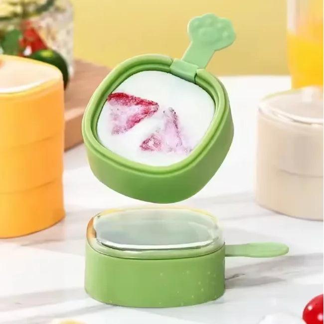 Reusable DIY Homemade Easy Release Ice Cream Box Mini Popsicle Molds Ice Cube Make Silicone Ice Cream Popsicle Mold With Cover