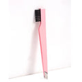 US Hot Double Side Bristle Brush Eyebrow Brush Diagonal Tweezers Eyebrow Plucking  Hair Beauty Makeup Tool