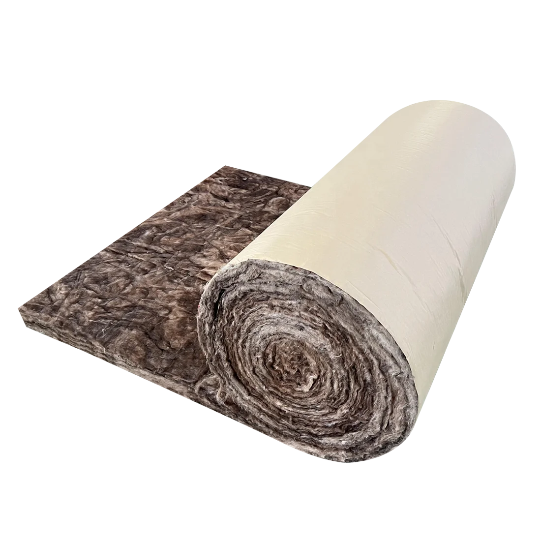 Ecobrown Fiberglass Insulation Roof Blanket Thermal & Acoustic Insulation for Commercial Roofs Glasswool Roll Kraft-Faced MegaBDM