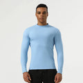 MAYYOUNG Custom Men's Sporty Long Sleeve Compression T-Shirt-Breathable Anti-Pilling Polyester/Spandex Fabric for Gym Workouts