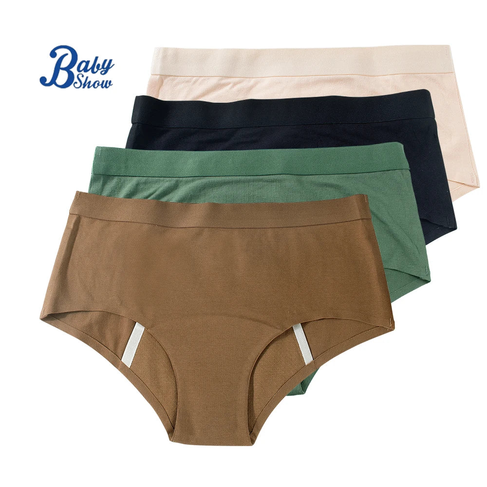 Factory Direct Women's Leakproof Super Absorption 4-Layer Cotton Menstrual Underwear Period Pants Full Size