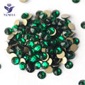 YANRUO Crystal Emerald Color 2088 16 Cuts Glass Stones Nail Rhinestones Bulk