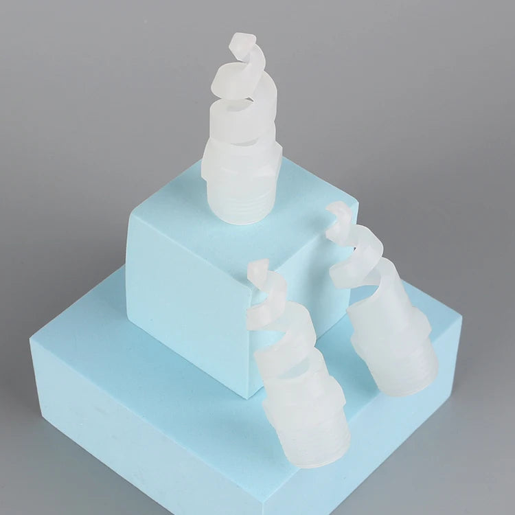 BYCO 90/120/150 Degree Plastic/pom/pp Hollow Cone Pig Tail Spray Jet Spiral Nozzle for Cooling Tower