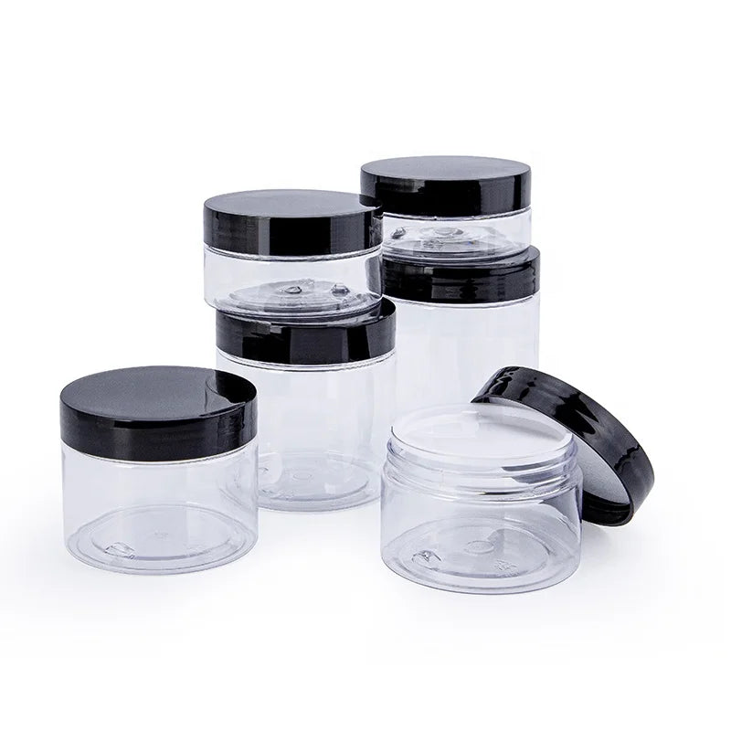 50ML 80ML 100ML 120ML 150ML 200ML 250ML Empty OEM Cosmetic Containers Cosmetic Packaging Plastic Cream Jar with Lid