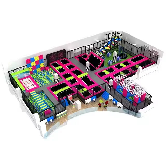 Children Soft Play Center Trampoline Park Solution Professional Indoor Kids Playground Equipment with Big Ball Pool for Indoors