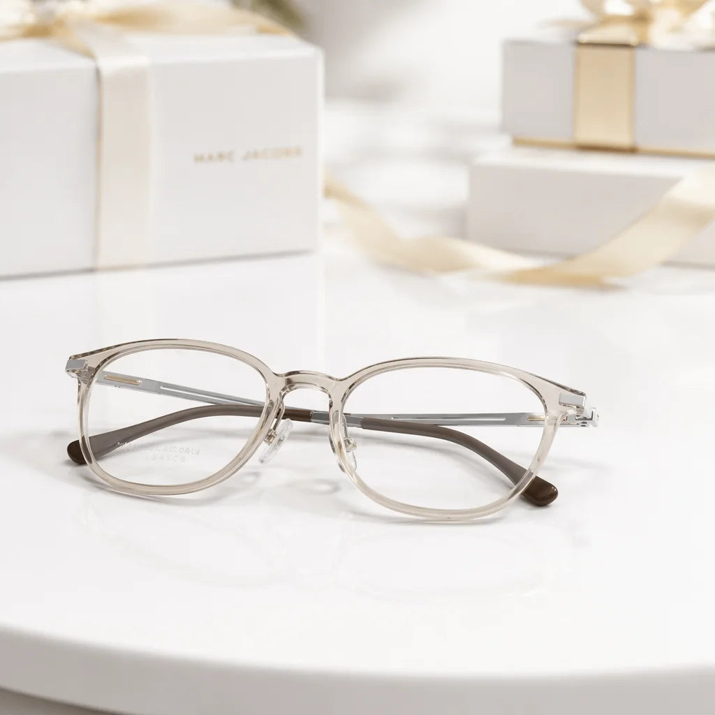 Latest Model Texture Upgrade Pure Titanium Glasses Transparent Color Frames for Eye Glasses Male