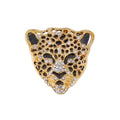 Weiman New Arrival Leopard Head Brooch Pins Crystal Rhinestones Jewelry Alloy Material Plating Gifts for Women Weddings Parties