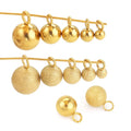 Non Tarnish Real 18K Gold Filled Round Stainless Steel Crimp & End Beads 3mm 4mm 5mm 6mm 8mm for Jewelry Components Making Beads