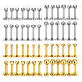 G23 ASTM F136 Titanium Punk Style Nose Stud Labret Lip Ring Tongue Ring Ear Stud Tragus Helix Cartilage Body Piercing Jewelry