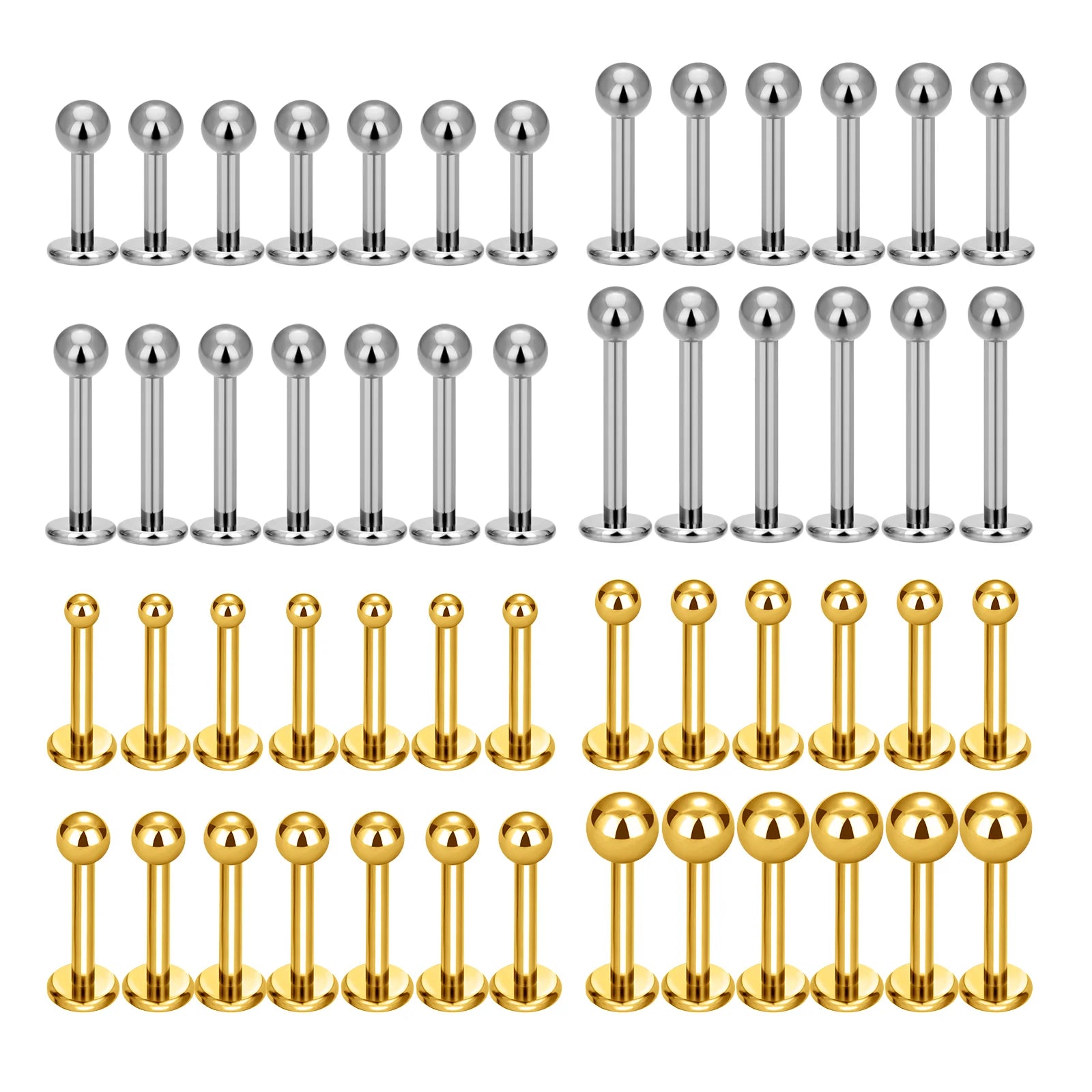 G23 ASTM F136 Titanium Punk Style Nose Stud Labret Lip Ring Tongue Ring Ear Stud Tragus Helix Cartilage Body Piercing Jewelry