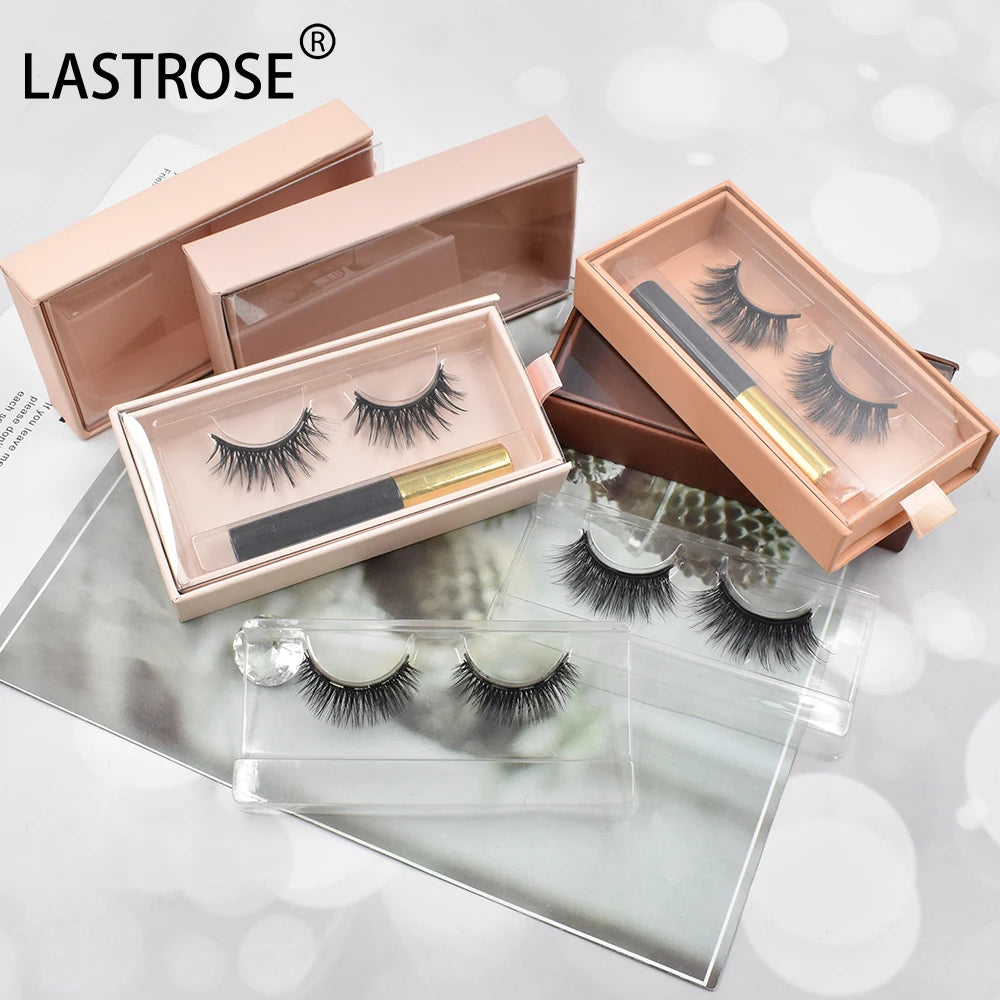 2024 Private Label Vegan 5D Magnetic Full Strip Eyelash Kit OEM Eyelash Box with Vendor Magnetic Eyeliner Eyelashes