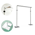Best Romantic Silver 3-PIECE ADJUSTABLE UPRIGHT SLIP-LOCK Wedding Backdrop Frame (6-14FT) Easy Assembly Low MOQ Wholesale Decor