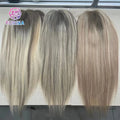 Fashion Trend Soft Natural Daily Europe America Remy Lace Frontal Mono Highlights Human Hair Toppers for Women