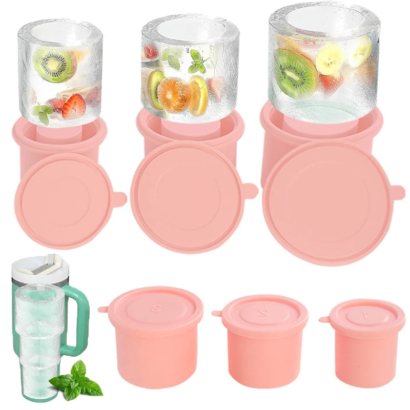 Custom 3 Pack Silicone Ice Mold for Stanley Cup OEM Individual Trays for 20oz 30oz 40oz Wholesale BPA Free LFGB
